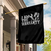 I Am The Warranty Garden Flag Race Car Parts Repair Guy Funny Mechanic