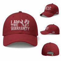 I Am The Warranty Baseball Cap Race Car Parts Repair Guy Funny Mechanic