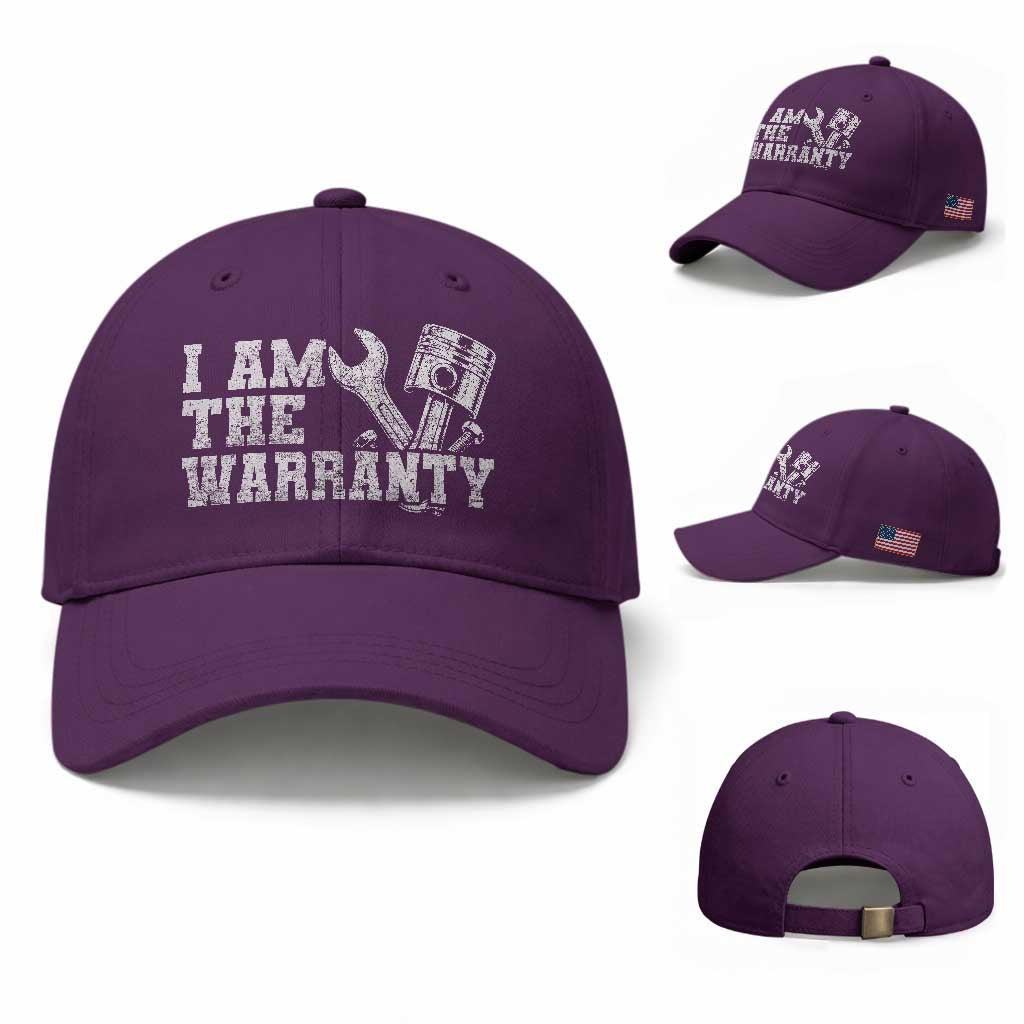 I Am The Warranty Baseball Cap Race Car Parts Repair Guy Funny Mechanic