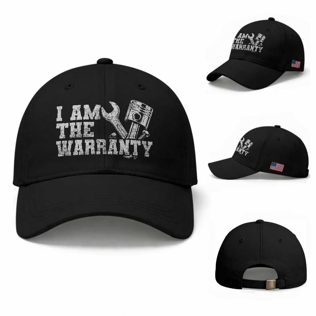 I Am The Warranty Baseball Cap Race Car Parts Repair Guy Funny Mechanic
