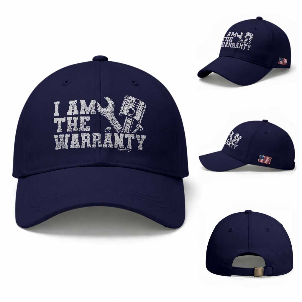 I Am The Warranty Baseball Cap Race Car Parts Repair Guy Funny Mechanic