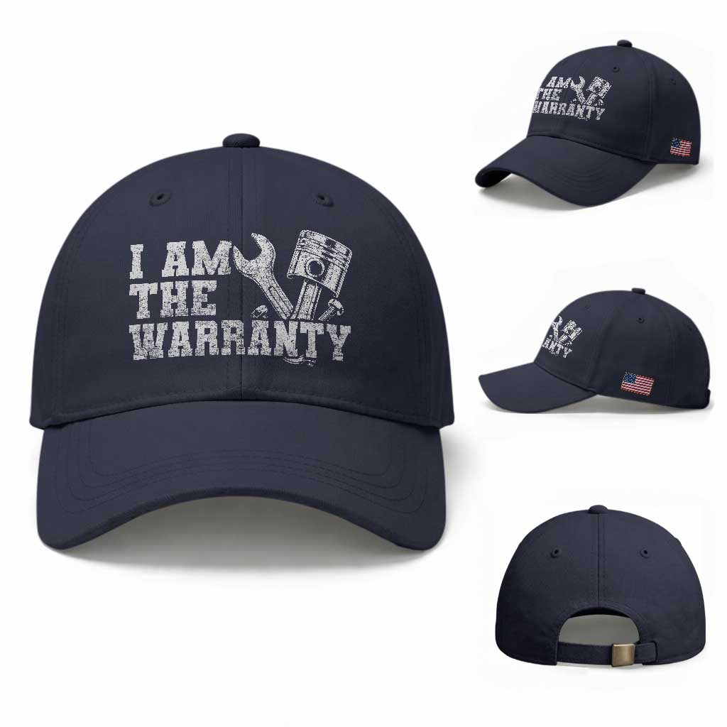 I Am The Warranty Baseball Cap Race Car Parts Repair Guy Funny Mechanic