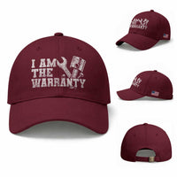 I Am The Warranty Baseball Cap Race Car Parts Repair Guy Funny Mechanic
