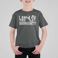 I Am The Warranty T Shirt For Kid Race Car Parts Repair Guy Funny Mechanic