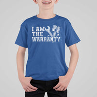 I Am The Warranty T Shirt For Kid Race Car Parts Repair Guy Funny Mechanic
