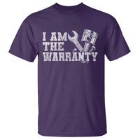 I Am The Warranty T Shirt Race Car Parts Repair Guy Funny Mechanic