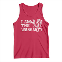 I Am The Warranty Tank Top Race Car Parts Repair Guy Funny Mechanic