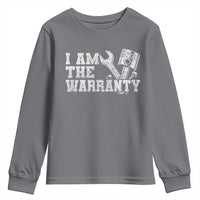I Am The Warranty Youth Sweatshirt Race Car Parts Repair Guy Funny Mechanic