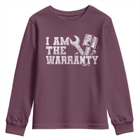 I Am The Warranty Youth Sweatshirt Race Car Parts Repair Guy Funny Mechanic