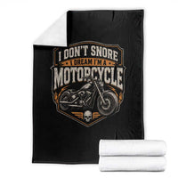 I Dont Snore I Dream Im A Motorcycle Rider Throw Blanket Snoring Biker Retro Bikers Club
