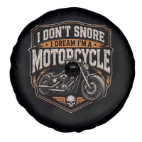 I Dont Snore I Dream Im A Motorcycle Rider Spare Tire Cover Snoring Biker Retro Bikers Club