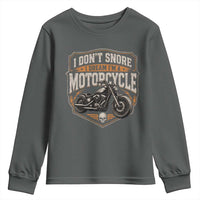 I Dont Snore I Dream Im A Motorcycle Rider Youth Sweatshirt Snoring Biker Retro Bikers Club