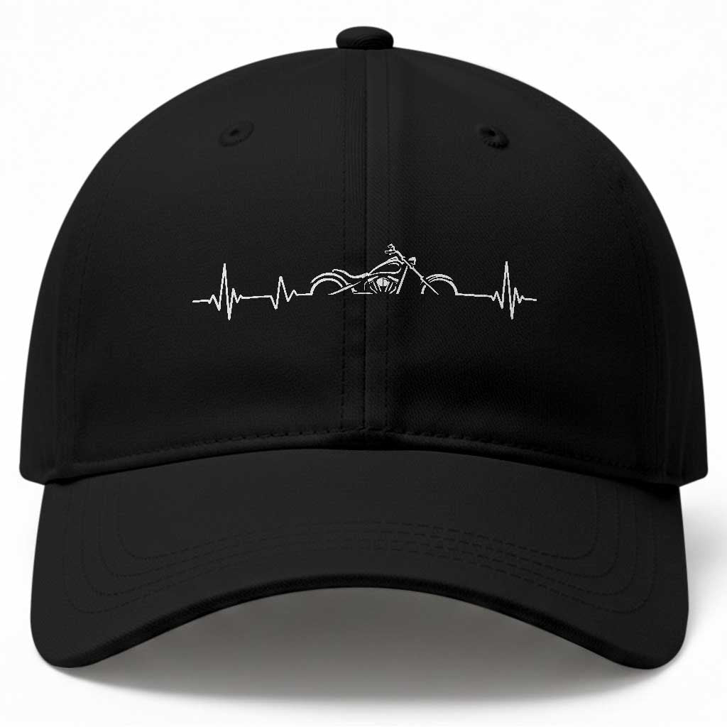 Heartbeat Motorcycle Lovers Baseball Cap Sports Biker Bikers Club