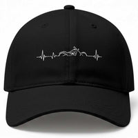 Heartbeat Motorcycle Lovers Baseball Cap Sports Biker Bikers Club