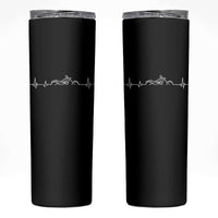 Heartbeat Motorcycle Lovers Skinny Tumbler Sports Biker Bikers Club