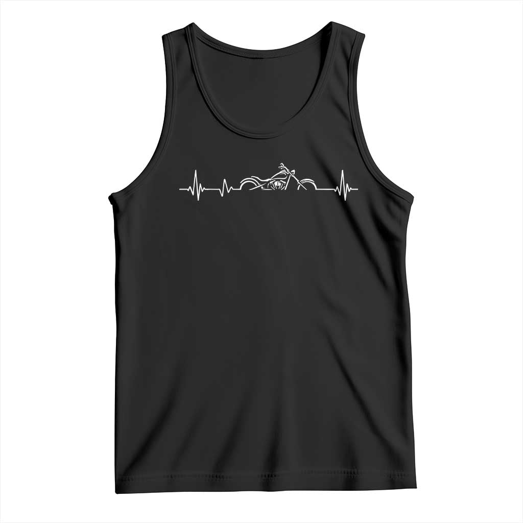 Heartbeat Motorcycle Lovers Tank Top Sports Biker Bikers Club