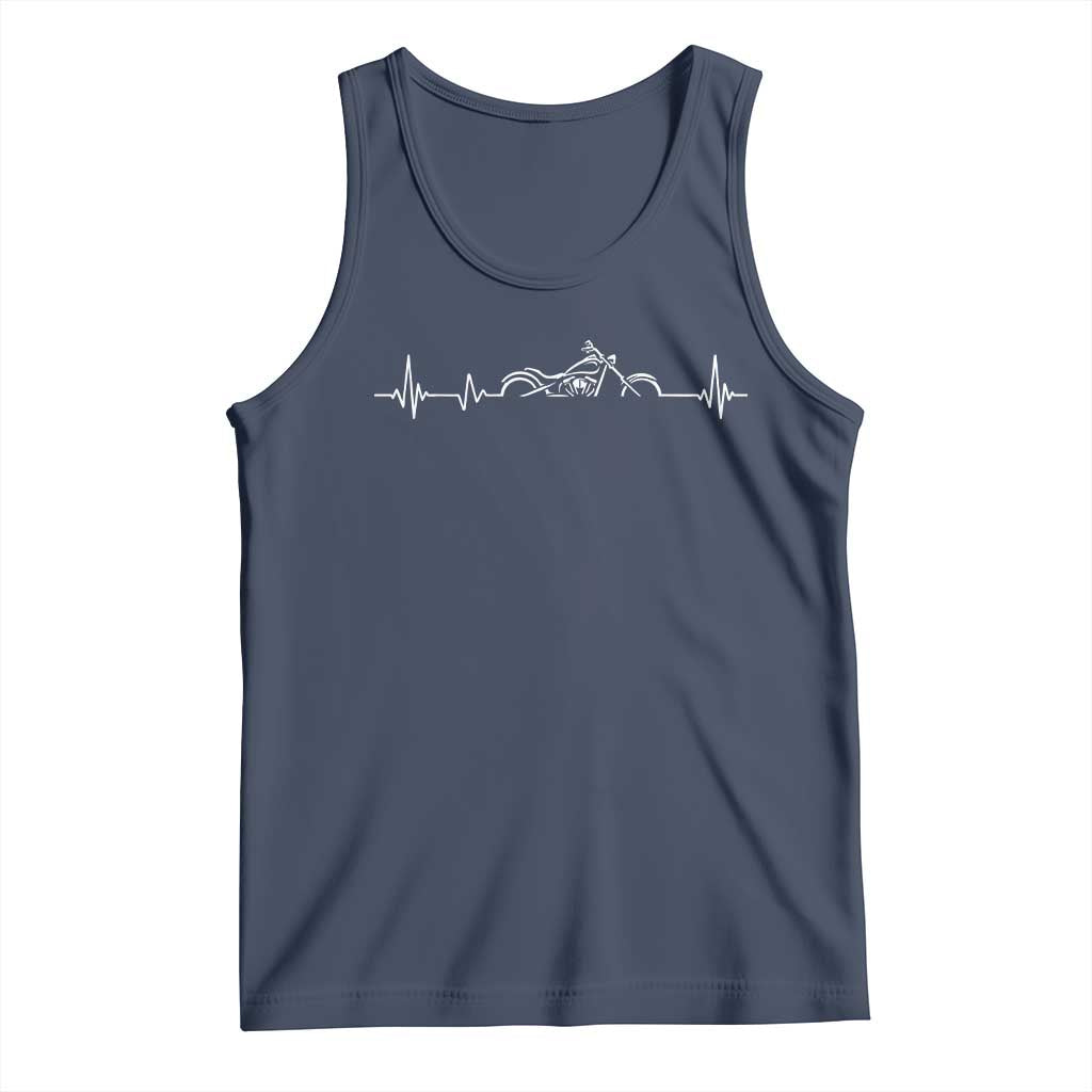 Heartbeat Motorcycle Lovers Tank Top Sports Biker Bikers Club