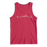 Heartbeat Motorcycle Lovers Tank Top Sports Biker Bikers Club