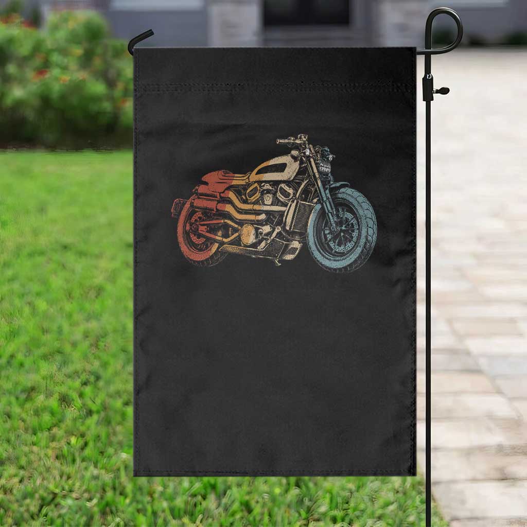 Vintage Motorcycle Garden Flag Retro Rider Graphic Motorcycle Enthusiasts Bikers Club