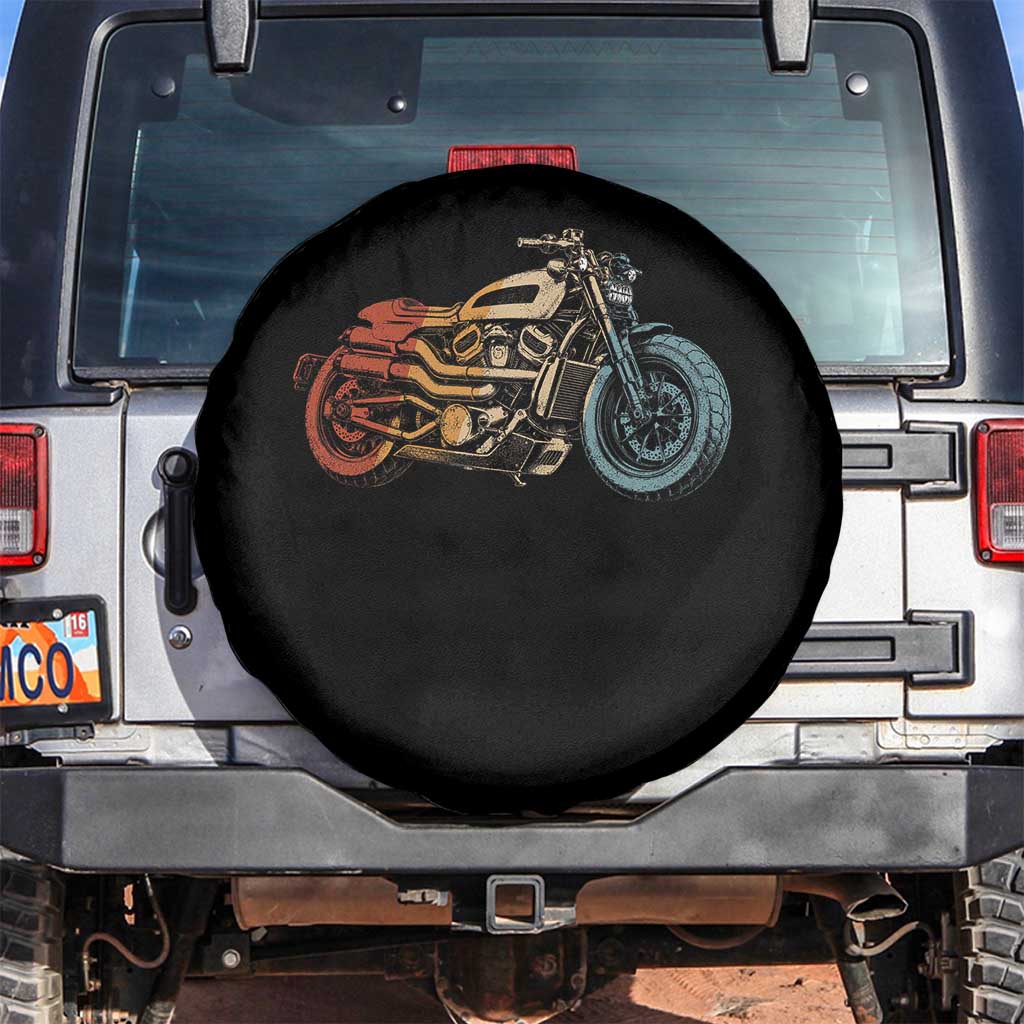 Vintage Motorcycle Spare Tire Cover Retro Rider Graphic Motorcycle Enthusiasts Bikers Club