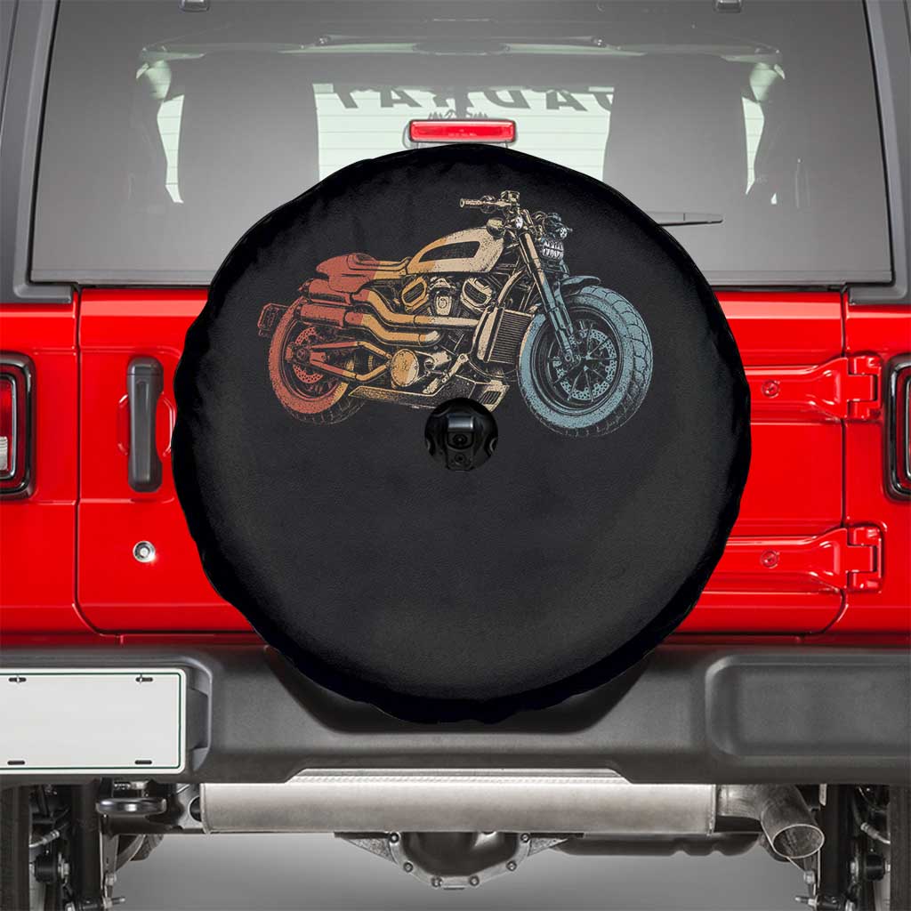 Vintage Motorcycle Spare Tire Cover Retro Rider Graphic Motorcycle Enthusiasts Bikers Club