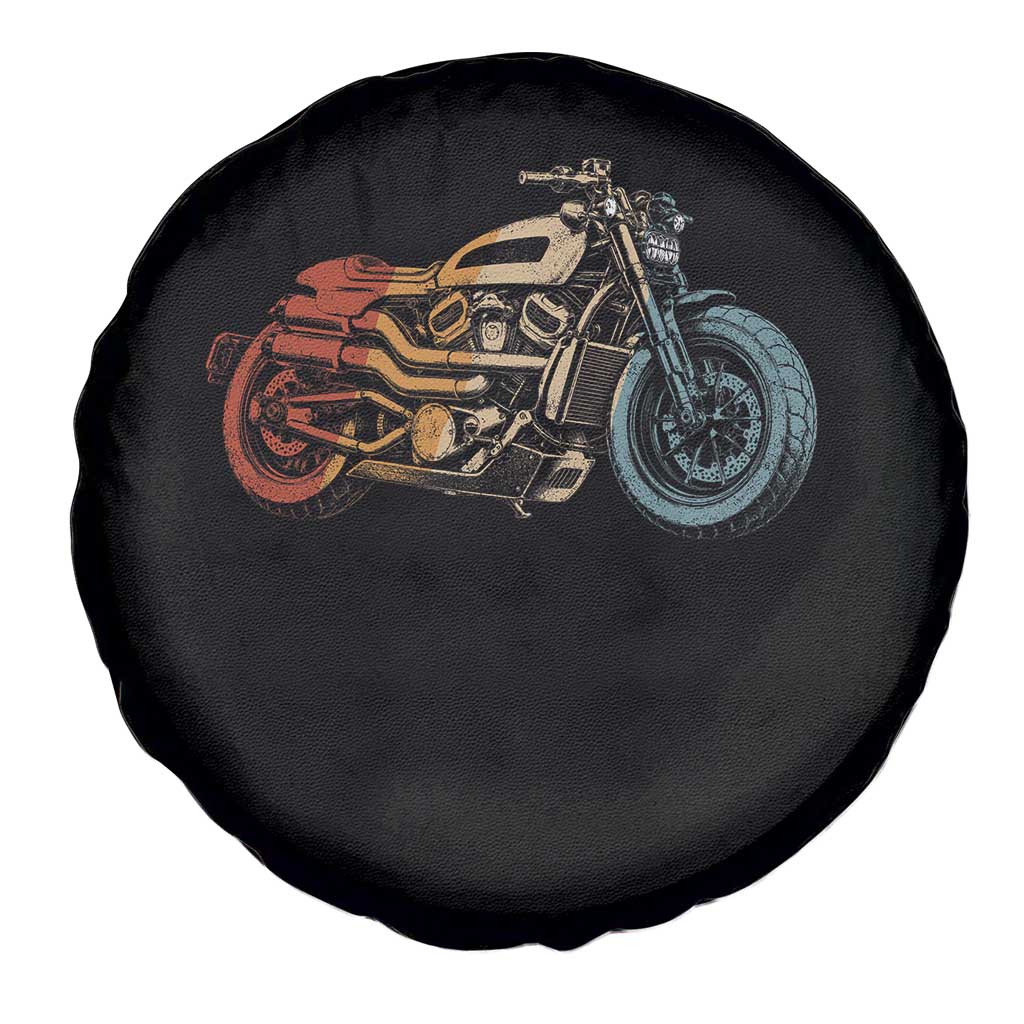 Vintage Motorcycle Spare Tire Cover Retro Rider Graphic Motorcycle Enthusiasts Bikers Club