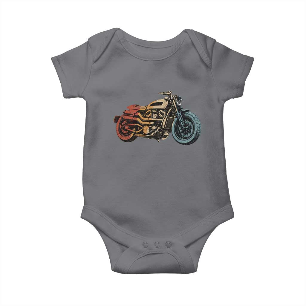 Vintage Motorcycle Baby Onesie Retro Rider Graphic Motorcycle Enthusiasts Bikers Club