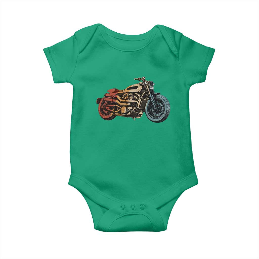 Vintage Motorcycle Baby Onesie Retro Rider Graphic Motorcycle Enthusiasts Bikers Club