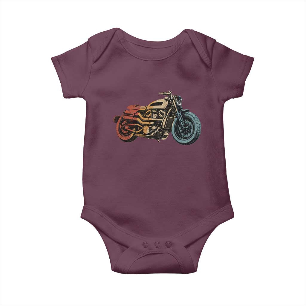Vintage Motorcycle Baby Onesie Retro Rider Graphic Motorcycle Enthusiasts Bikers Club