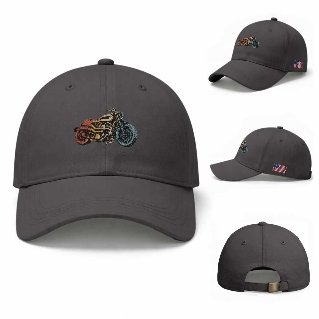Vintage Motorcycle Baseball Cap Retro Rider Graphic Motorcycle Enthusiasts Bikers Club