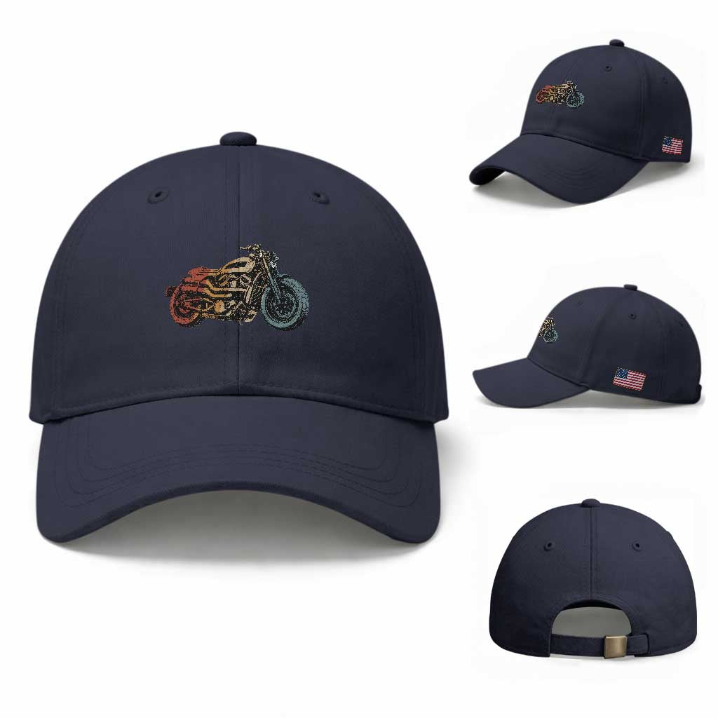 Vintage Motorcycle Baseball Cap Retro Rider Graphic Motorcycle Enthusiasts Bikers Club