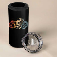 Vintage Motorcycle 4 in 1 Can Cooler Tumbler Retro Rider Graphic Motorcycle Enthusiasts Bikers Club