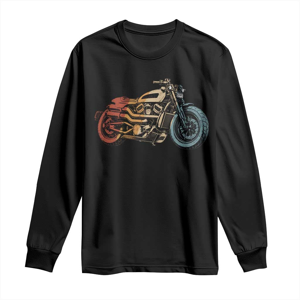 Vintage Motorcycle Long Sleeve Shirt Retro Rider Graphic Motorcycle Enthusiasts Bikers Club
