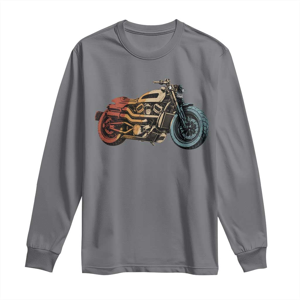 Vintage Motorcycle Long Sleeve Shirt Retro Rider Graphic Motorcycle Enthusiasts Bikers Club