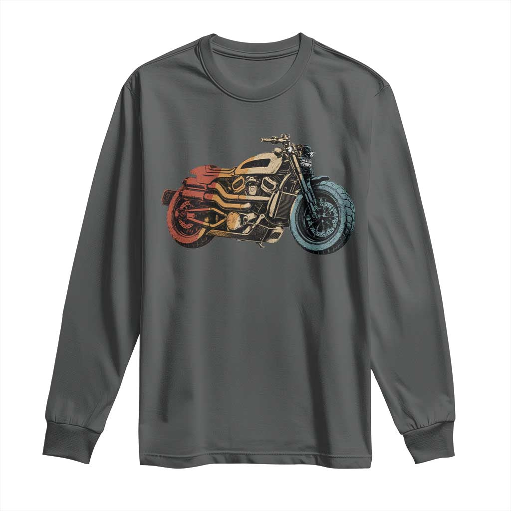 Vintage Motorcycle Long Sleeve Shirt Retro Rider Graphic Motorcycle Enthusiasts Bikers Club