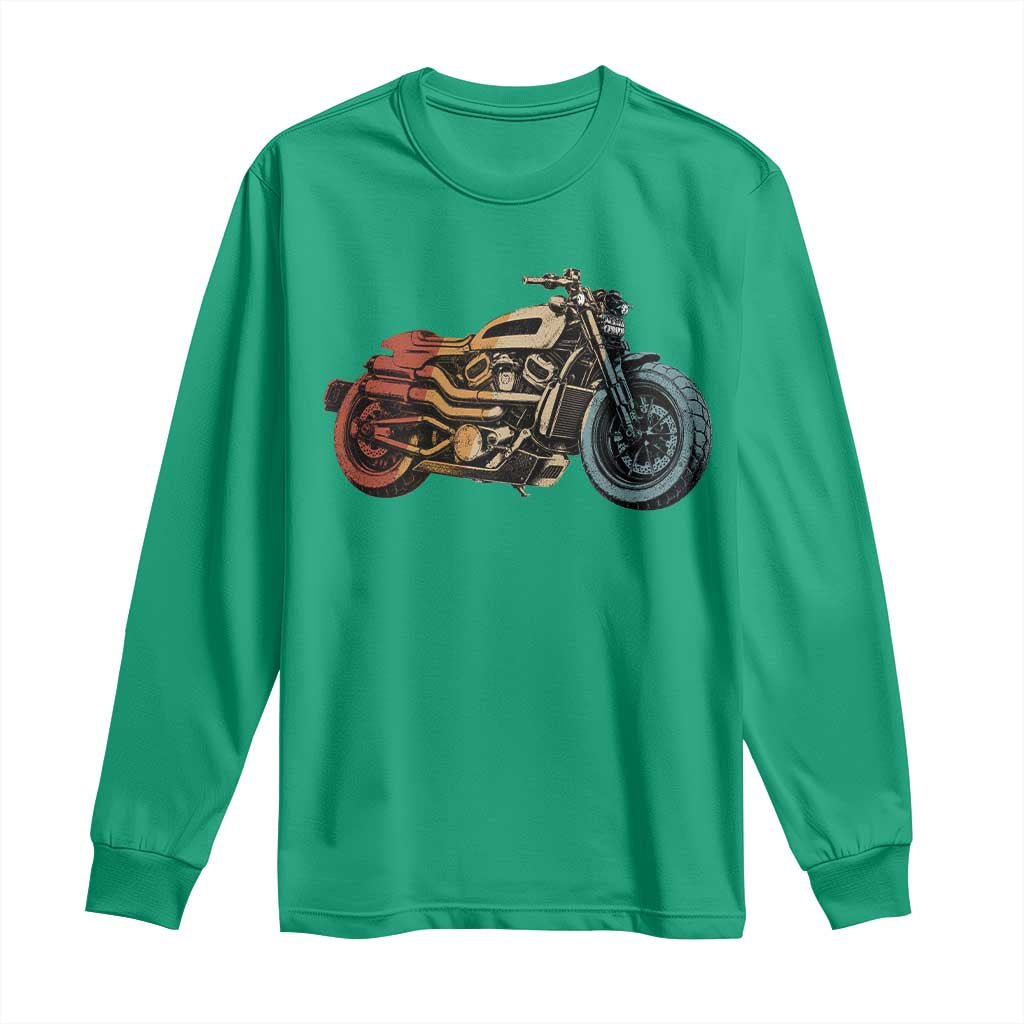 Vintage Motorcycle Long Sleeve Shirt Retro Rider Graphic Motorcycle Enthusiasts Bikers Club