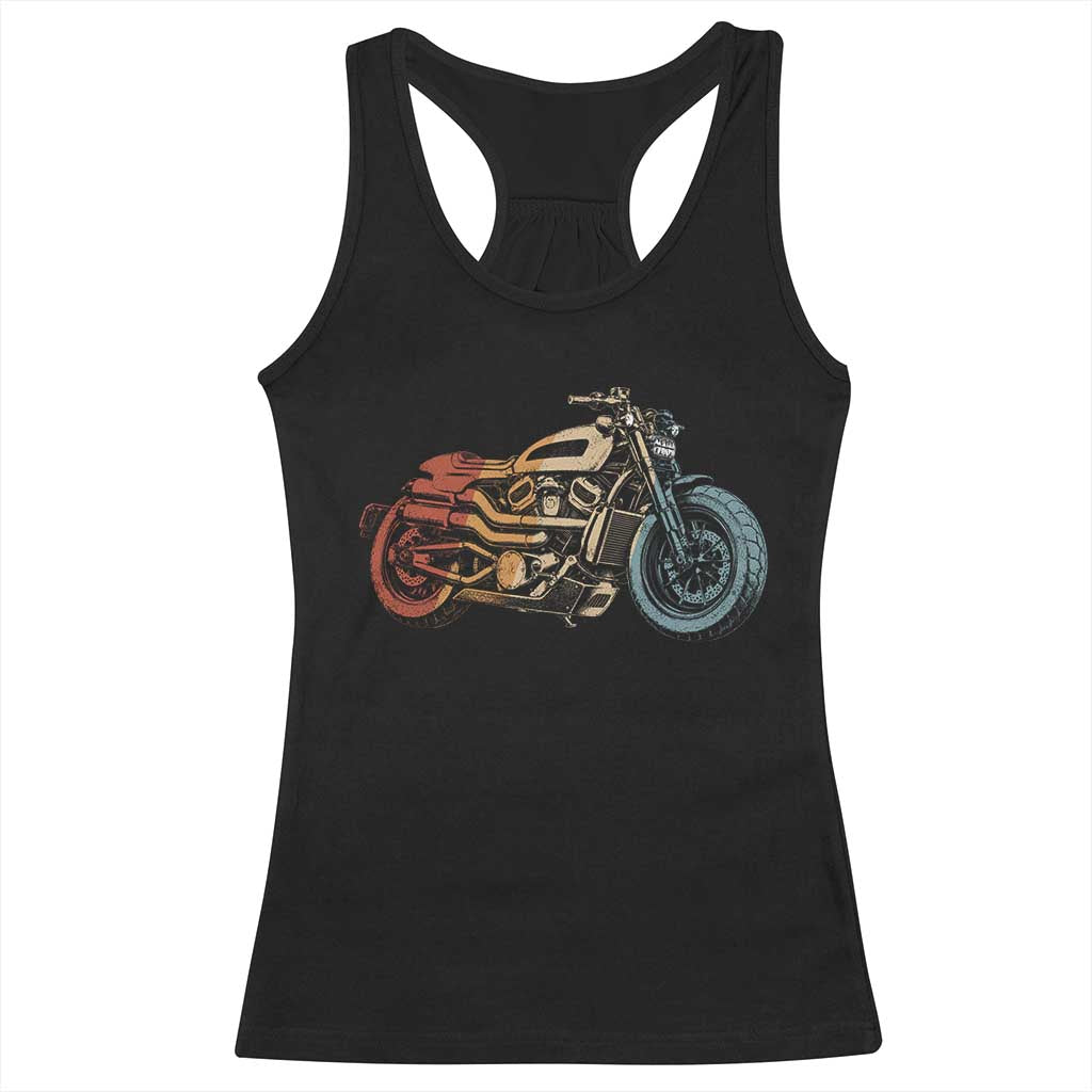 Vintage Motorcycle Racerback Tank Top Retro Rider Graphic Motorcycle Enthusiasts Bikers Club