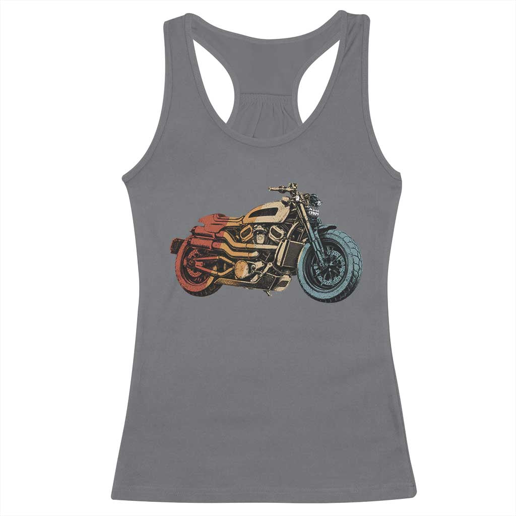 Vintage Motorcycle Racerback Tank Top Retro Rider Graphic Motorcycle Enthusiasts Bikers Club