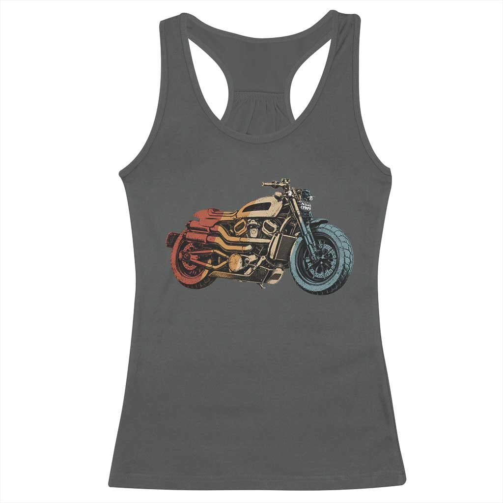 Vintage Motorcycle Racerback Tank Top Retro Rider Graphic Motorcycle Enthusiasts Bikers Club