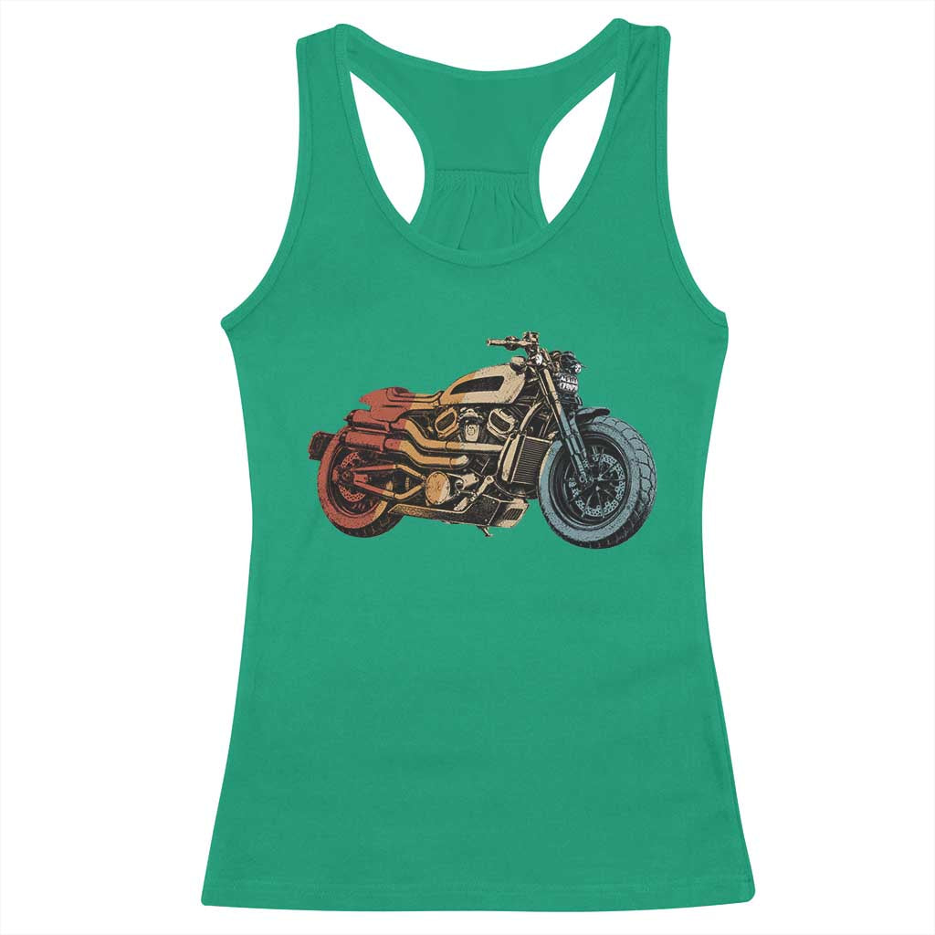 Vintage Motorcycle Racerback Tank Top Retro Rider Graphic Motorcycle Enthusiasts Bikers Club
