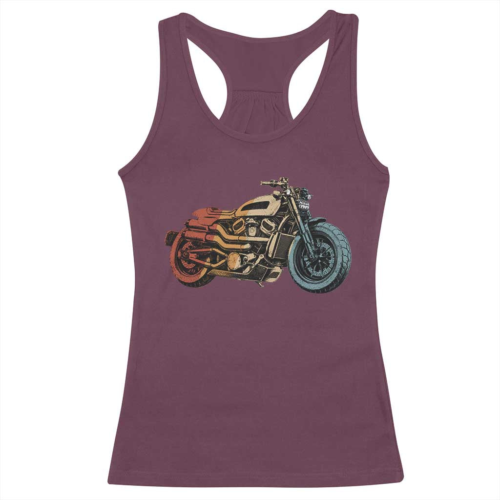 Vintage Motorcycle Racerback Tank Top Retro Rider Graphic Motorcycle Enthusiasts Bikers Club