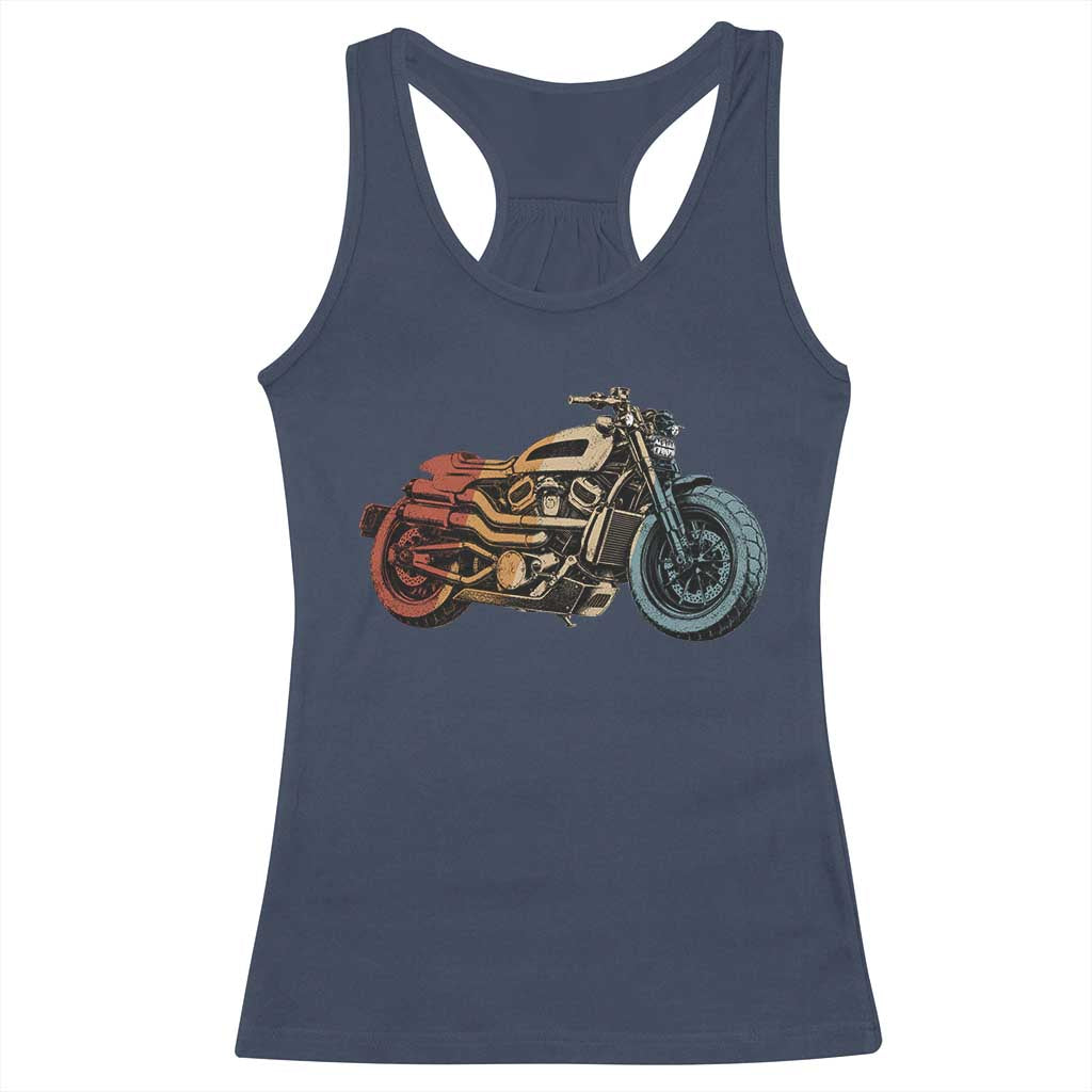 Vintage Motorcycle Racerback Tank Top Retro Rider Graphic Motorcycle Enthusiasts Bikers Club