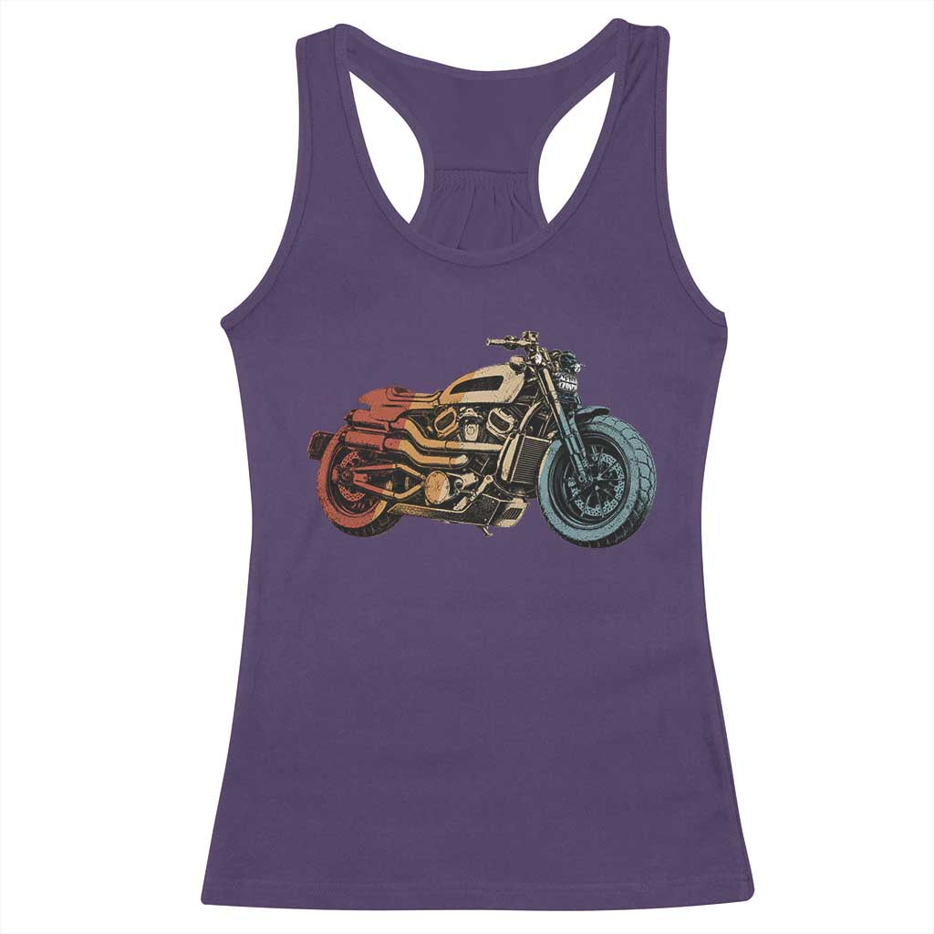 Vintage Motorcycle Racerback Tank Top Retro Rider Graphic Motorcycle Enthusiasts Bikers Club