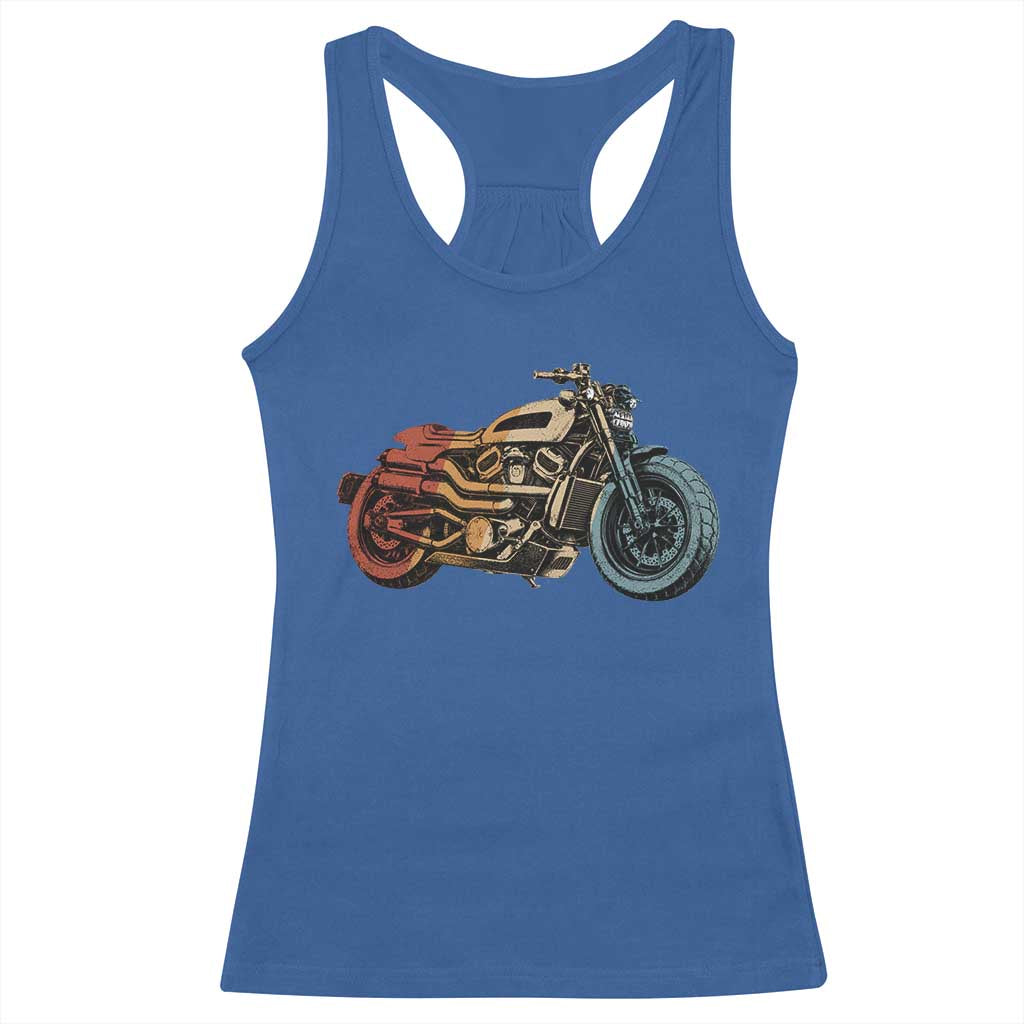 Vintage Motorcycle Racerback Tank Top Retro Rider Graphic Motorcycle Enthusiasts Bikers Club