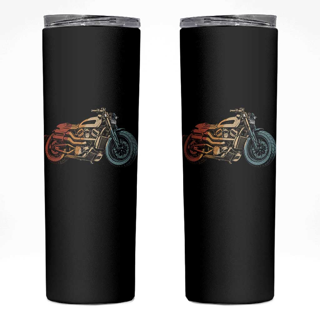 Vintage Motorcycle Skinny Tumbler Retro Rider Graphic Motorcycle Enthusiasts Bikers Club