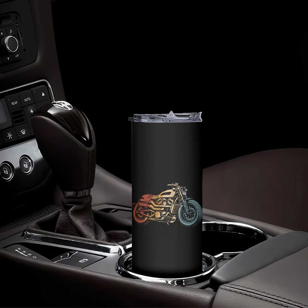 Vintage Motorcycle Skinny Tumbler Retro Rider Graphic Motorcycle Enthusiasts Bikers Club