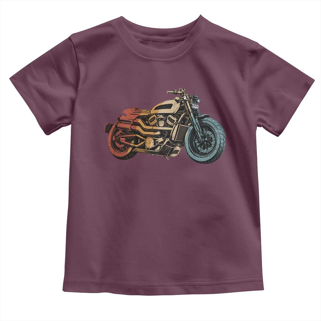 Vintage Motorcycle Toddler T Shirt Retro Rider Graphic Motorcycle Enthusiasts Bikers Club