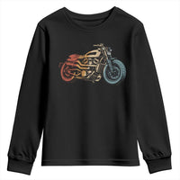 Vintage Motorcycle Youth Sweatshirt Retro Rider Graphic Motorcycle Enthusiasts Bikers Club