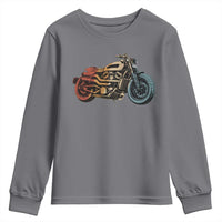 Vintage Motorcycle Youth Sweatshirt Retro Rider Graphic Motorcycle Enthusiasts Bikers Club