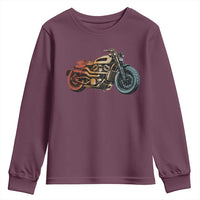 Vintage Motorcycle Youth Sweatshirt Retro Rider Graphic Motorcycle Enthusiasts Bikers Club